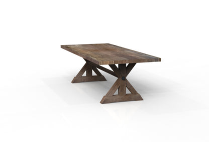 Maxwell Acacia 96" Dining Table - Natural + Smoke
