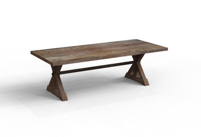 Maxwell Acacia 96" Dining Table - Natural + Smoke
