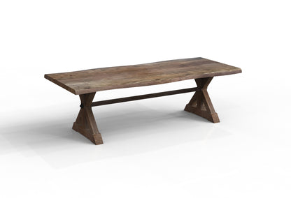 Malcolm Acacia 96" Live Edge Dining Table - Natural + Smoke