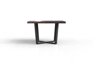 Malcolm 48" Acacia Live Edge Square Dining Table - Natural + Black