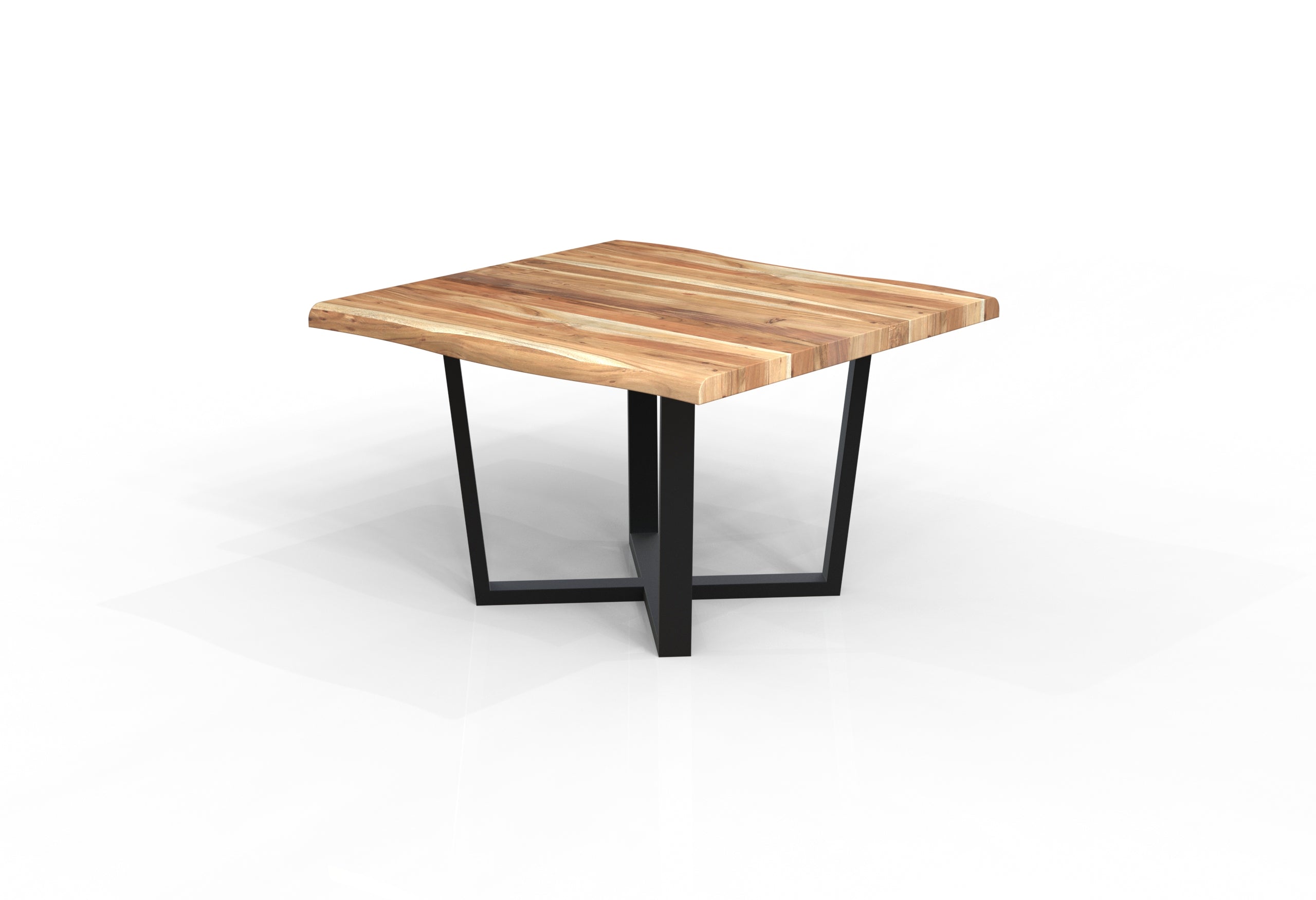 Malcolm 48" Acacia Live Edge Square Dining Table - Natural