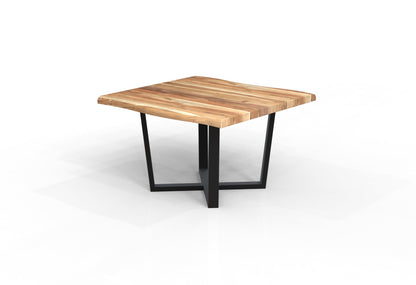 Malcolm 48" Acacia Live Edge Square Dining Table - Natural