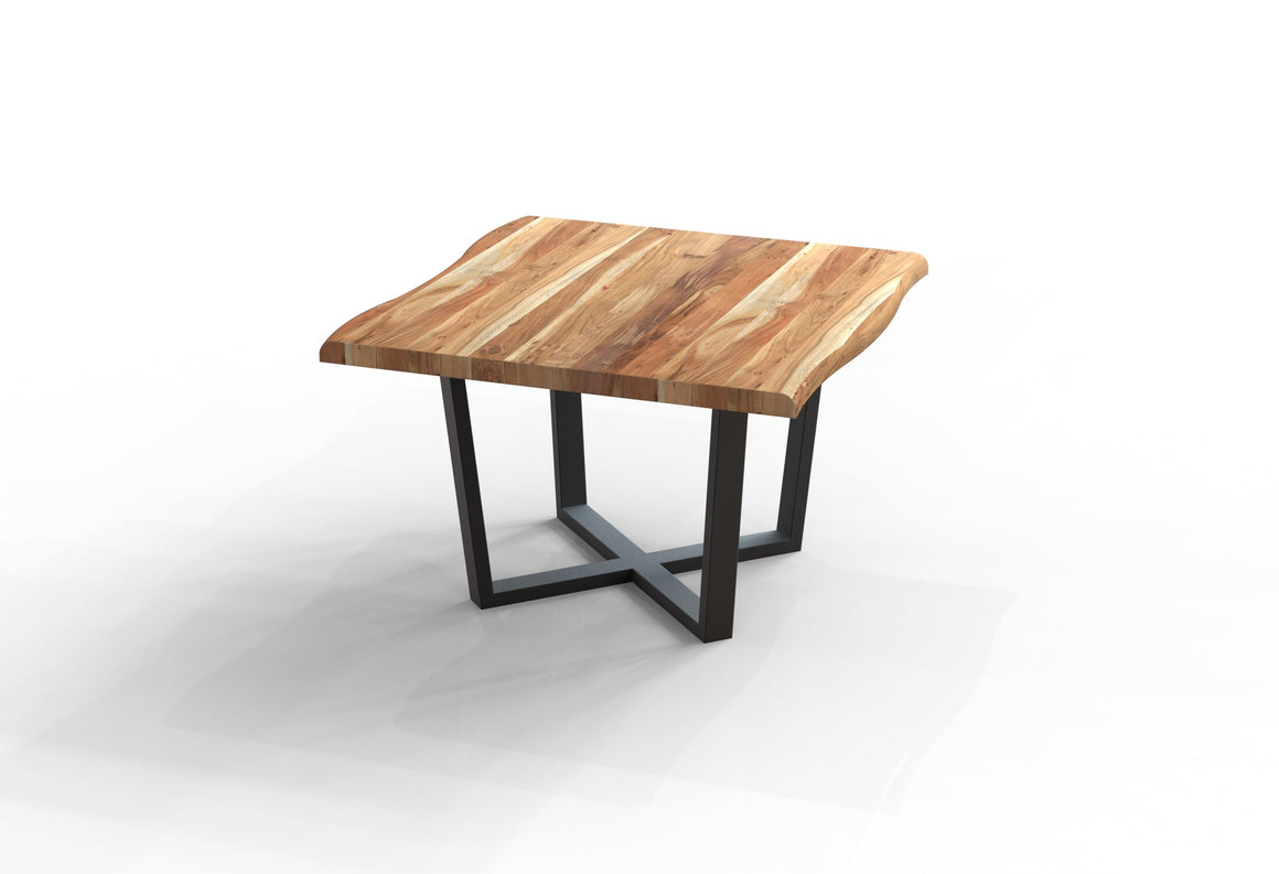 Malcolm 48" Acacia Live Edge Square Dining Table - Natural