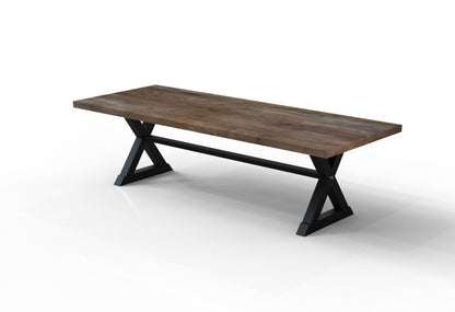 Maxwell Acacia 108" Dining Table - Natural + Smoke