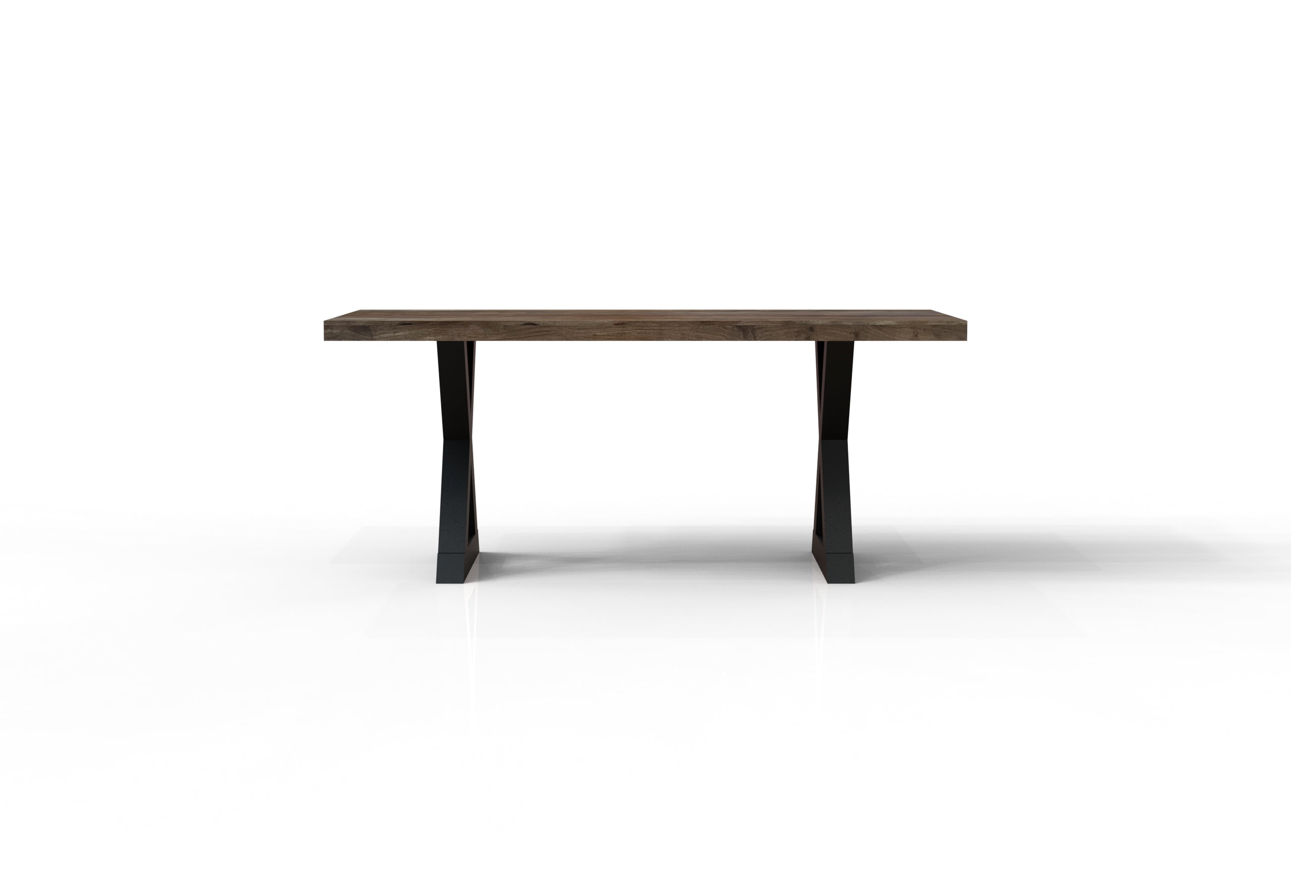 Maxwell Acacia 72" Dining Table - Natural + Smoke