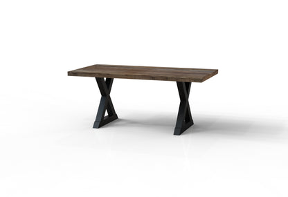 Maxwell Acacia 72" Dining Table - Natural + Smoke