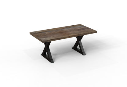 Maxwell Acacia 72" Dining Table - Natural + Smoke