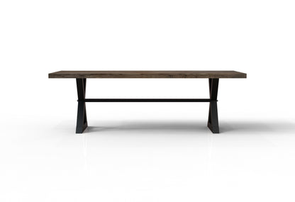 Maxwell Acacia 96" Dining Table - Natural + Smoke