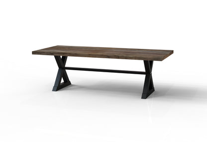 Maxwell Acacia 96" Dining Table - Natural + Smoke