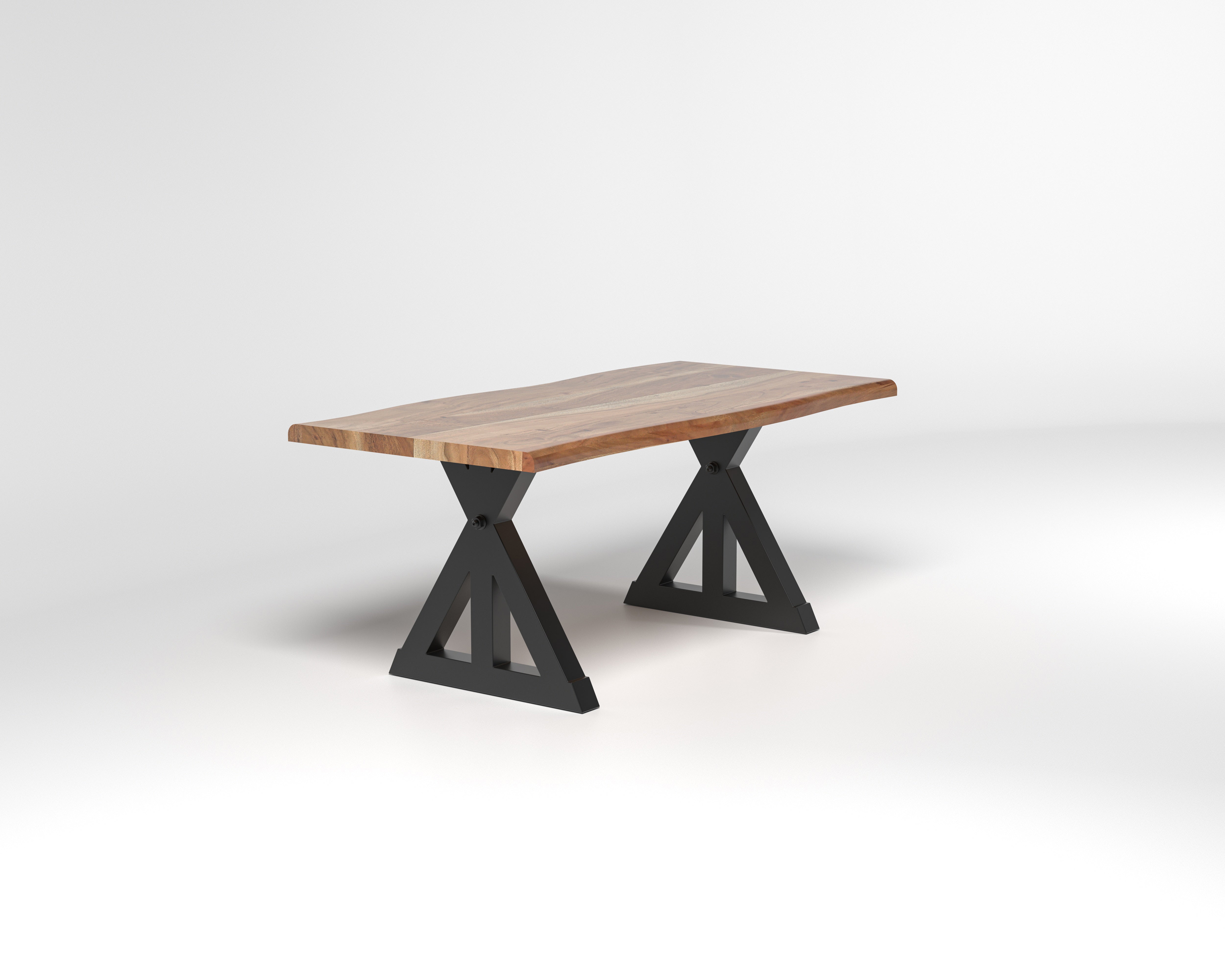 Nathan 72" Live Edge Dining Table - Honeycomb