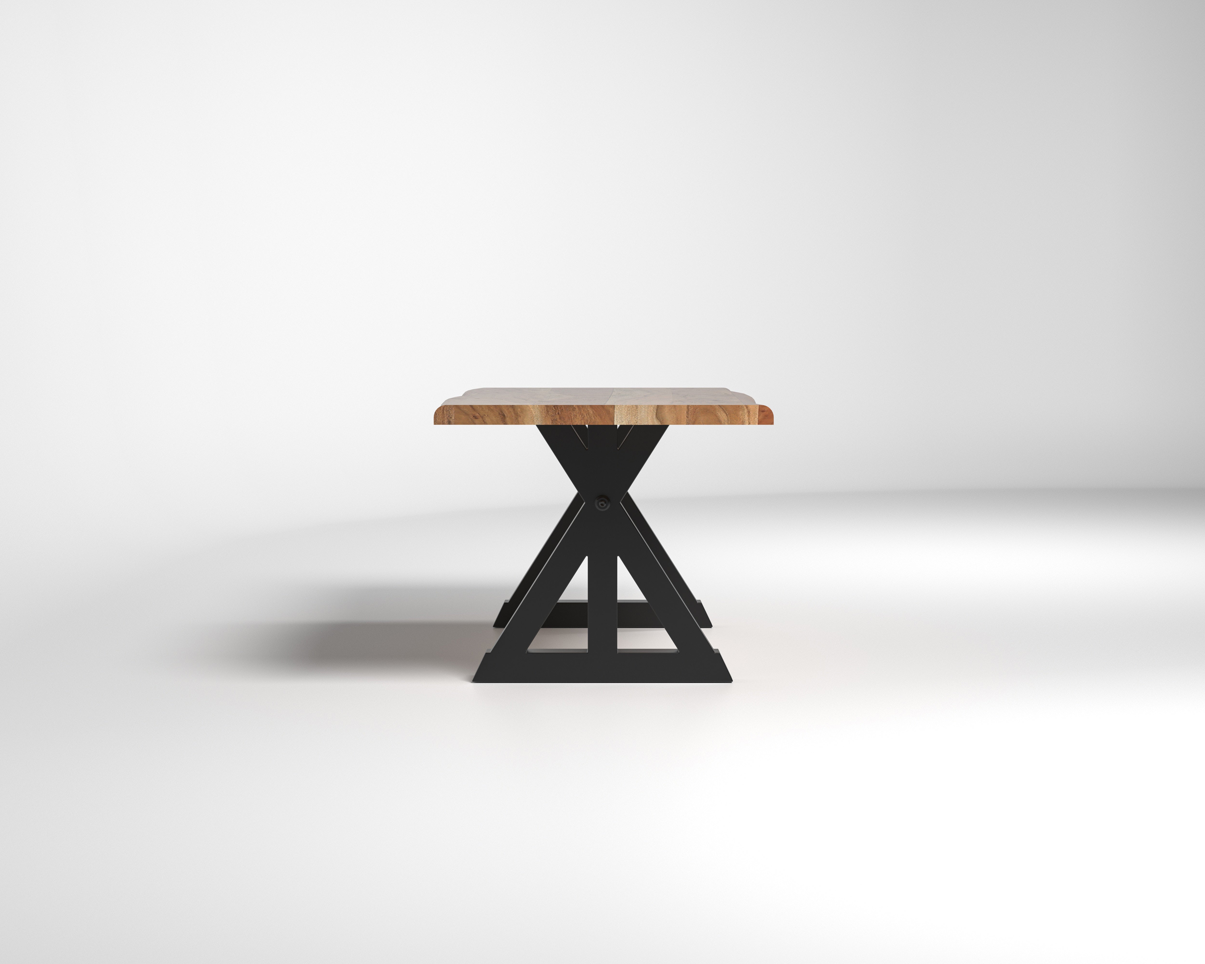 Nathan 72" Live Edge Dining Table - Honeycomb
