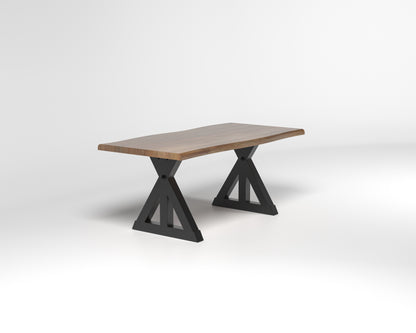 Nathan 72" Live Edge Dining Table - Woodland