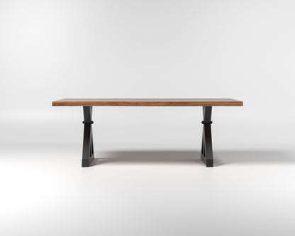 Nathan 84" Live Edge Dining Table - Honeycomb