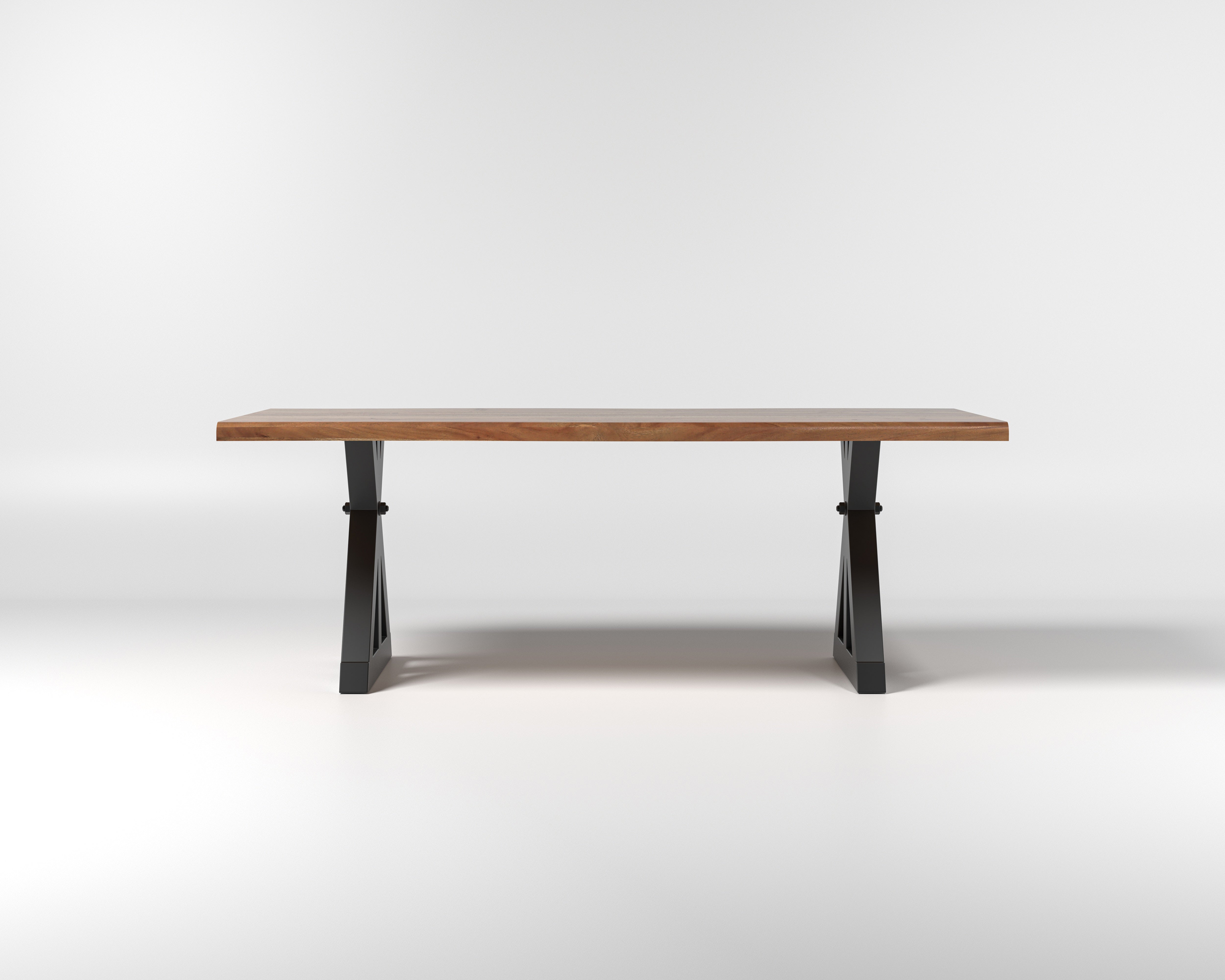 Nathan 84" Live Edge Dining Table - Honeycomb