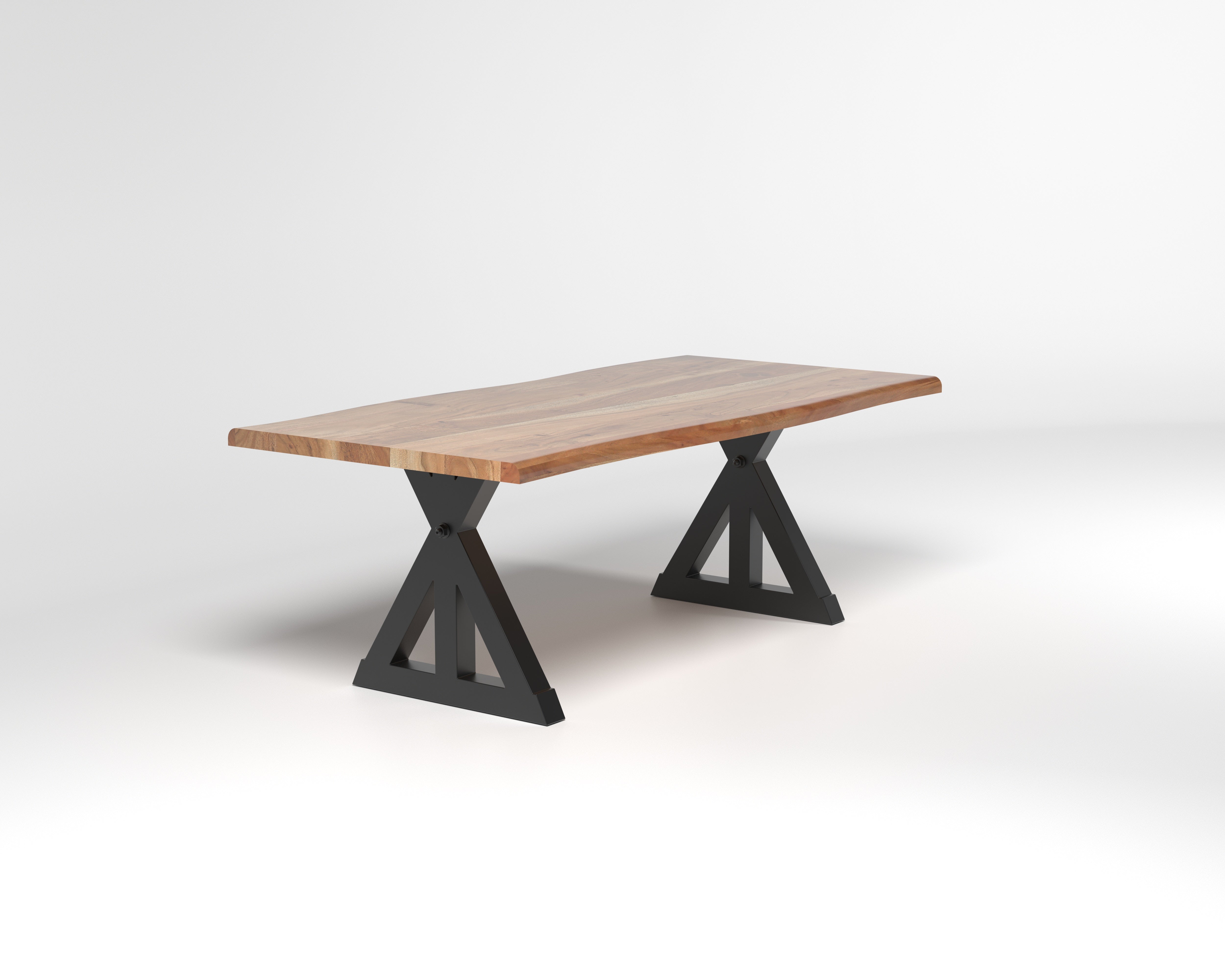 Nathan 84" Live Edge Dining Table - Honeycomb
