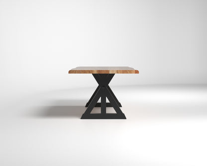 Nathan 84" Live Edge Dining Table - Honeycomb