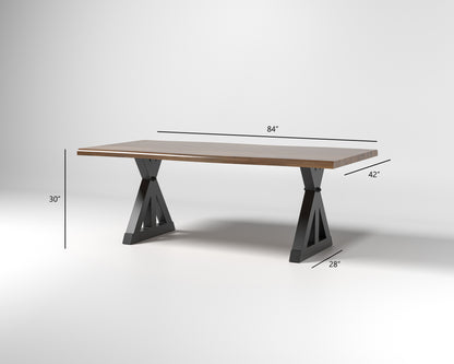 Nathan 84" Live Edge Dining Table - Woodland