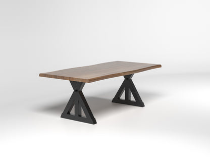 Nathan 84" Live Edge Dining Table - Woodland