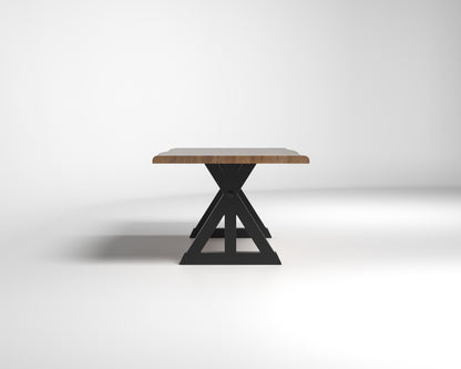 Nathan 84" Live Edge Dining Table - Woodland