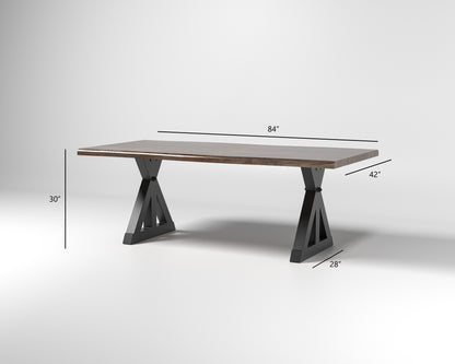 Nathan 84" Live Edge Dining Table - Tempest