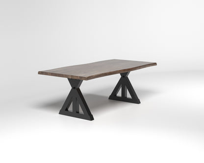 Nathan 84" Live Edge Dining Table - Tempest