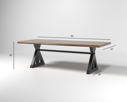 Nathan 96" Live Edge Dining Table - Woodland