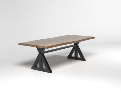 Nathan 96" Live Edge Dining Table - Woodland