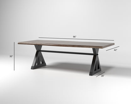 Nathan 96" Live Edge Dining Table - Tempest