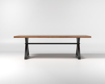 Nathan 96" Live Edge Dining Table - Honeycomb