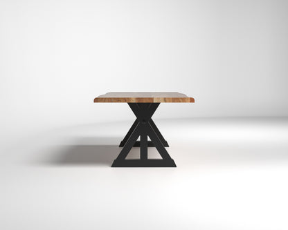Nathan 96" Live Edge Dining Table - Honeycomb