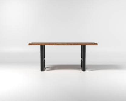 Nathan 72" Live Edge Dining Table - Honeycomb