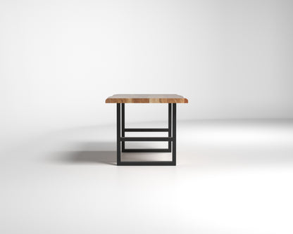 Nathan 72" Live Edge Dining Table - Honeycomb