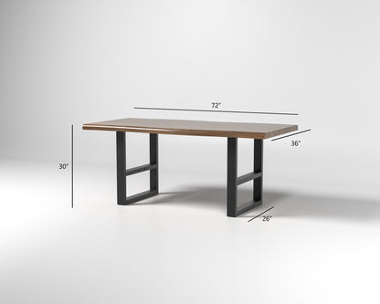 Nathan 72" Live Edge Dining Table - Woodland