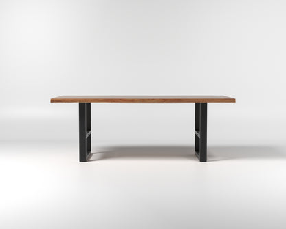 Nathan 84" Live Edge Dining Table - Honeycomb