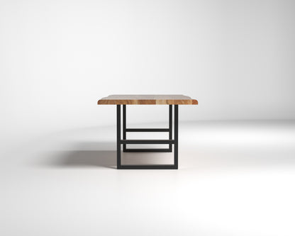 Nathan 84" Live Edge Dining Table - Honeycomb