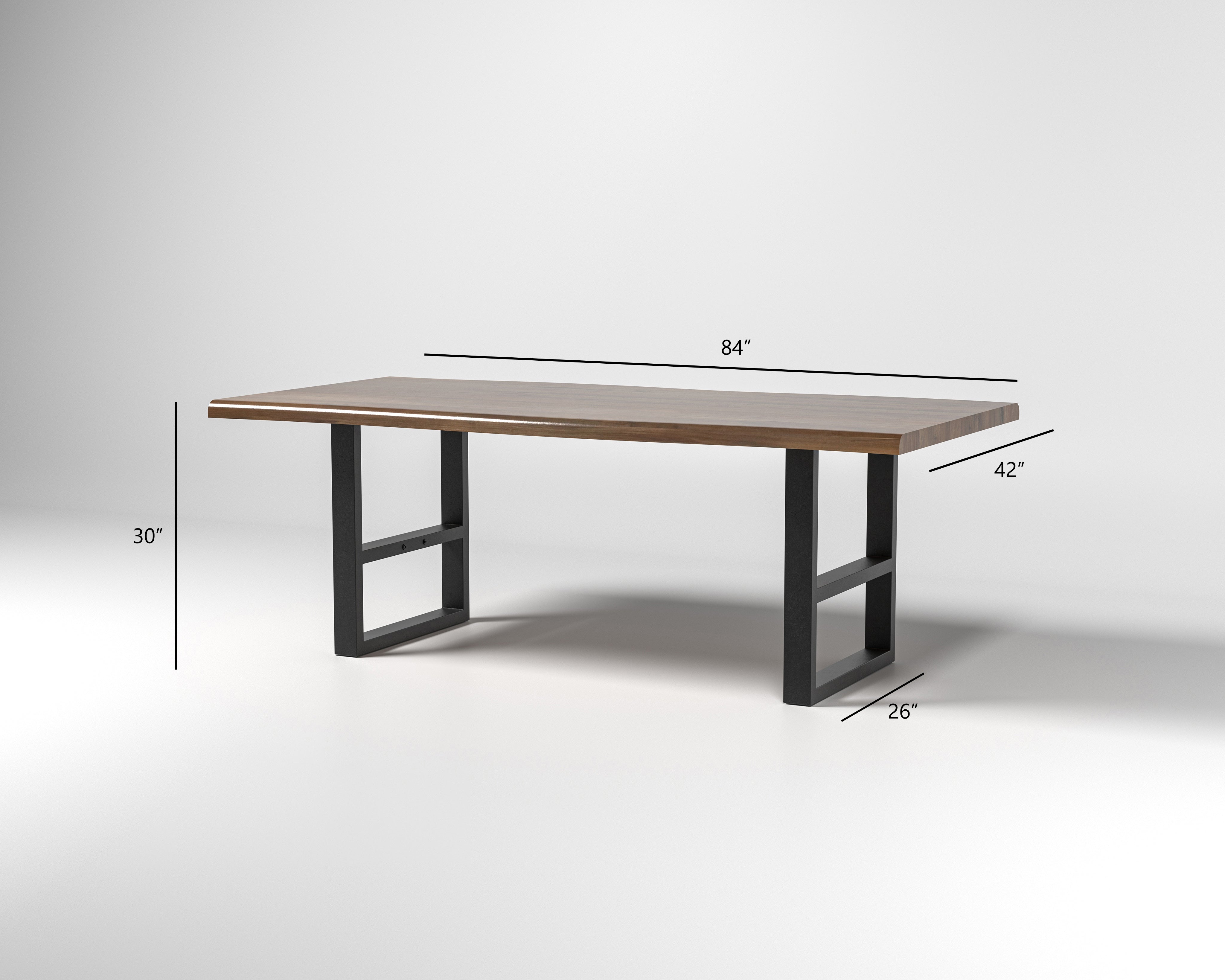 Nathan 84" Live Edge Dining Table - Woodland