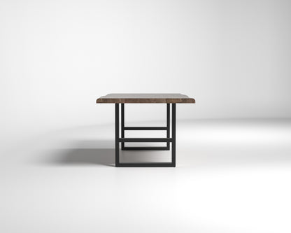 Nathan 84" Live Edge Dining Table - Tempest