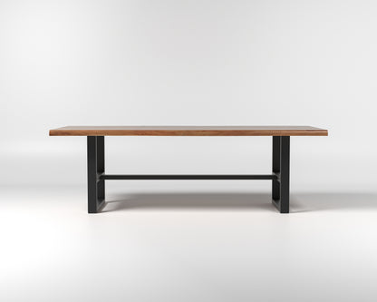 Nathan 96" Live Edge Dining Table - Honeycomb