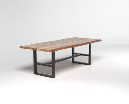 Nathan 96" Live Edge Dining Table - Honeycomb