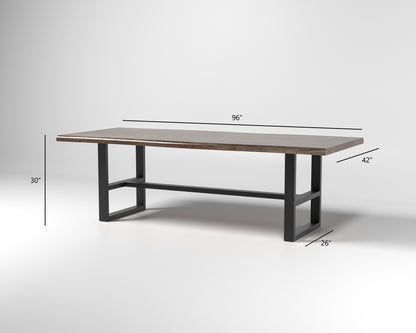Nathan 96" Live Edge Dining Table - Tempest