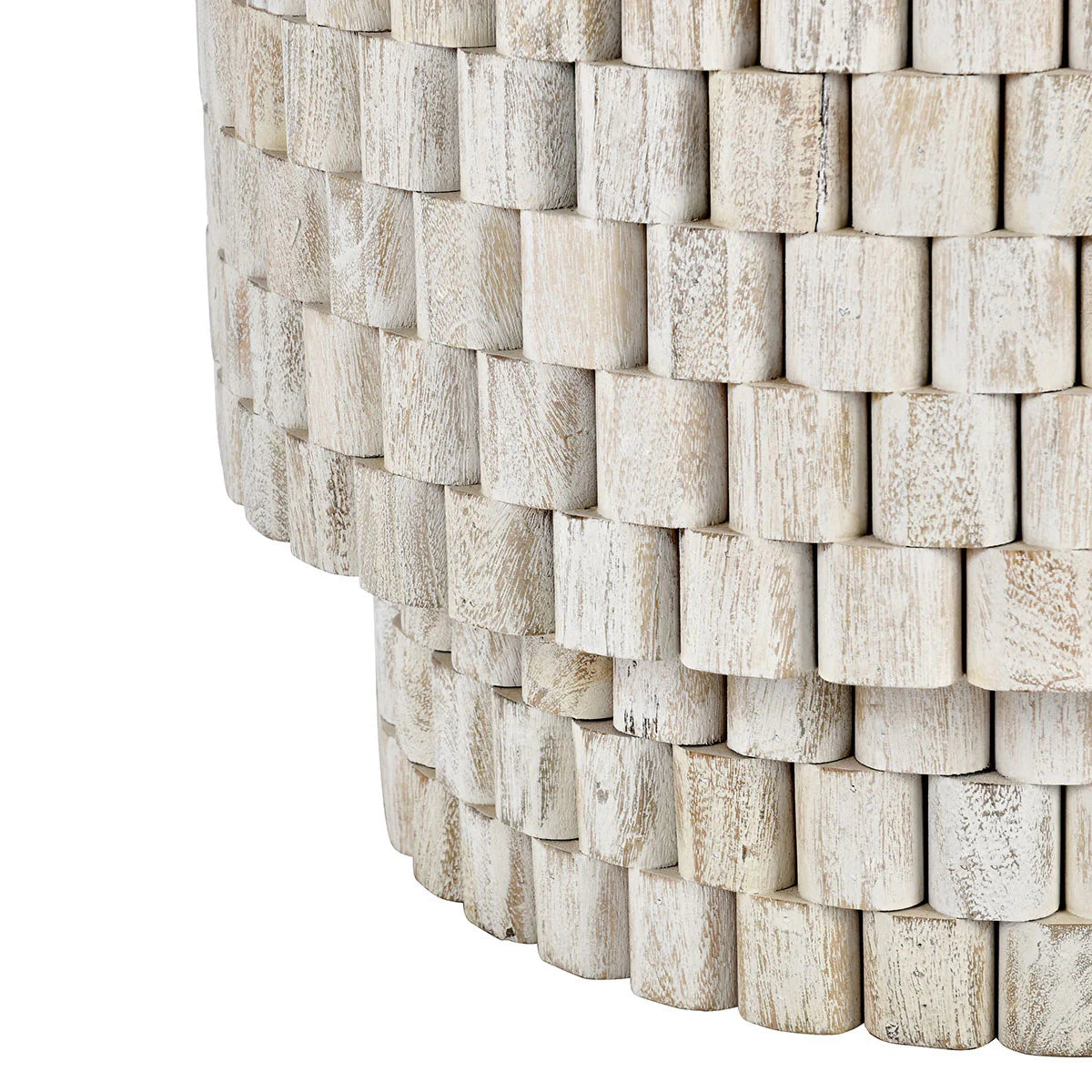 Madeira 25" Round End Table - Coastal White