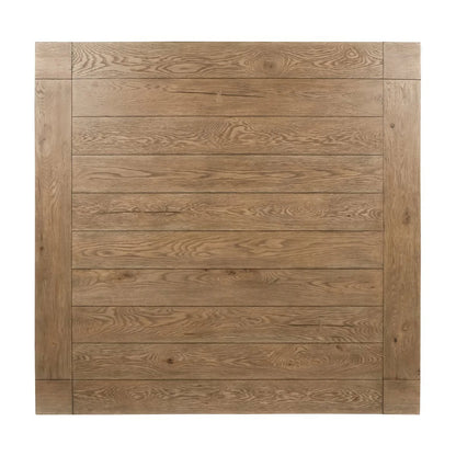 Hendrix 60" Square Oak Dining Table - Cafe Brown