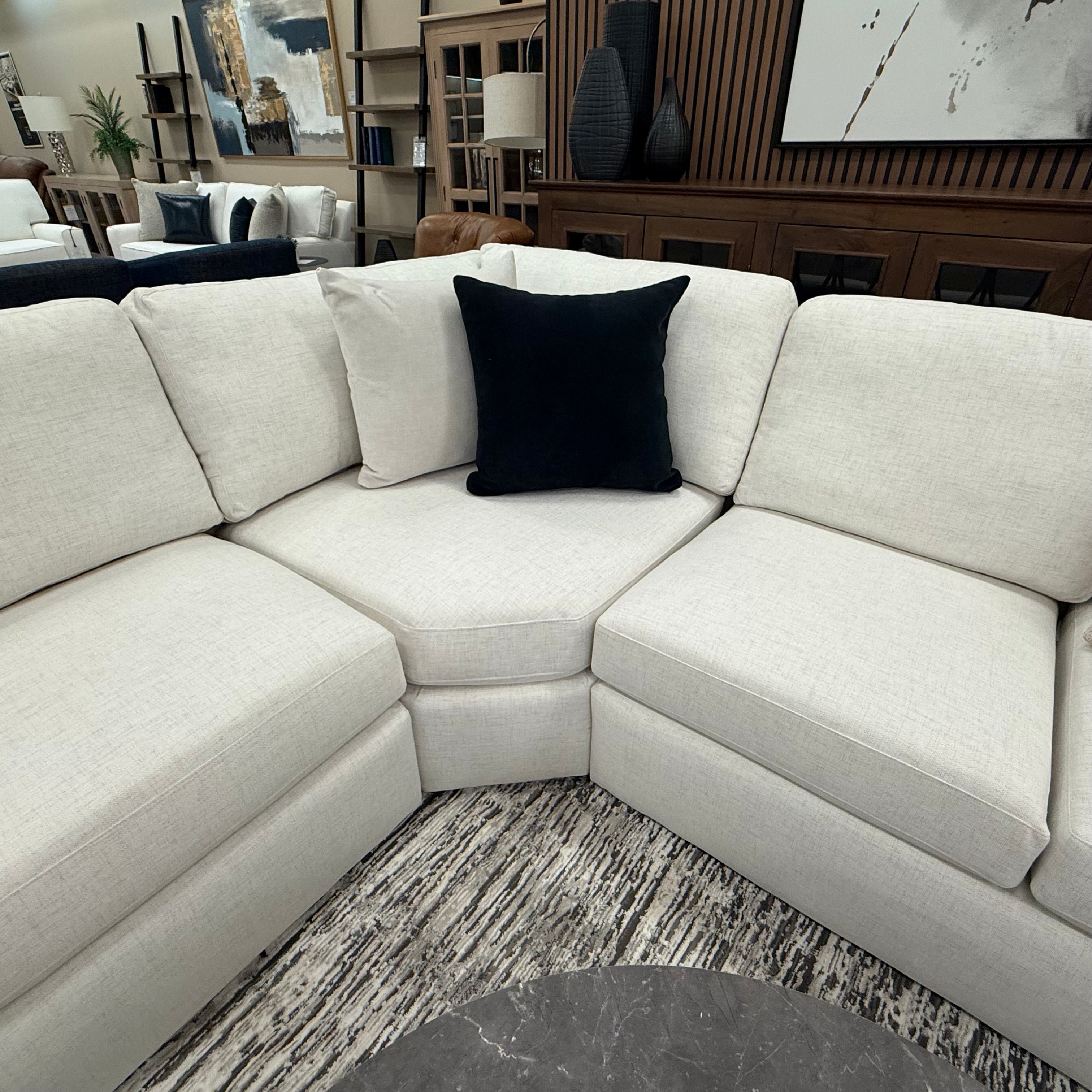 Sabrina 109" x 109" Track Arm Wedge Corner Sectional - Performance Porcelain