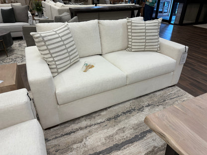 Gretchen Quick Ship 79" 2 Cushion Wide Track Loveseat - Crypton Natural Linen