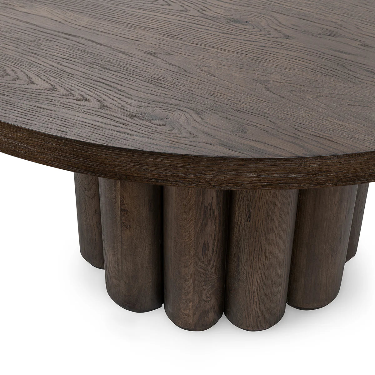 Timber 55" Round Dining Table - Toasted Brown
