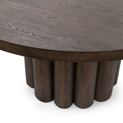 Timber 55" Round Dining Table - Toasted Brown