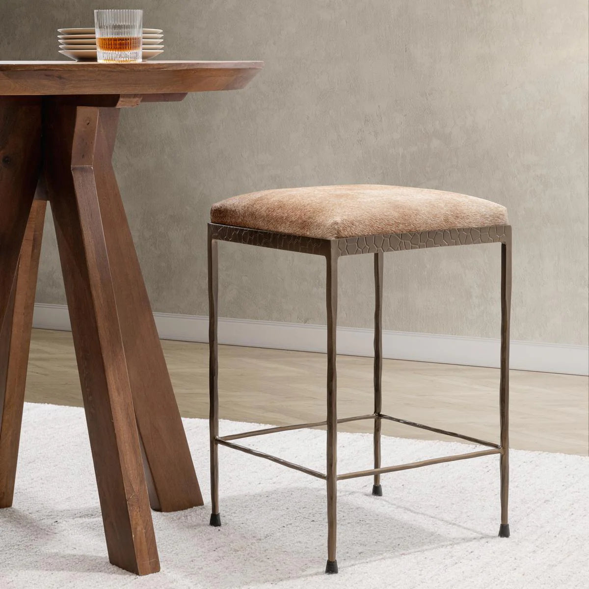 Bodica Hide 26" Counter Stool - Canyon Sand