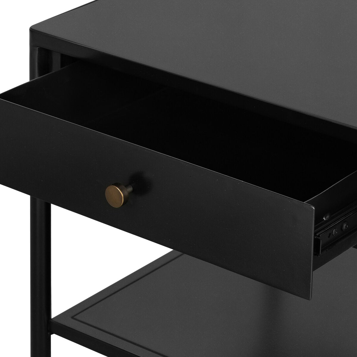 Ellington 22" End Table - Black Iron + Bronze