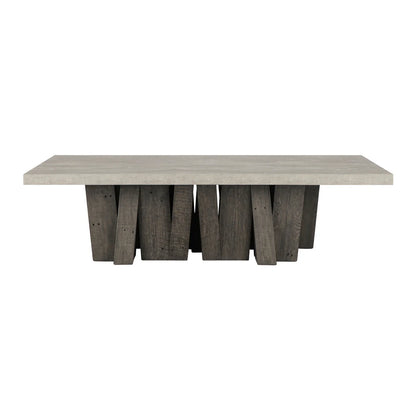 Kindra 66" Coffee Table - Olive Brown/Antique Gray