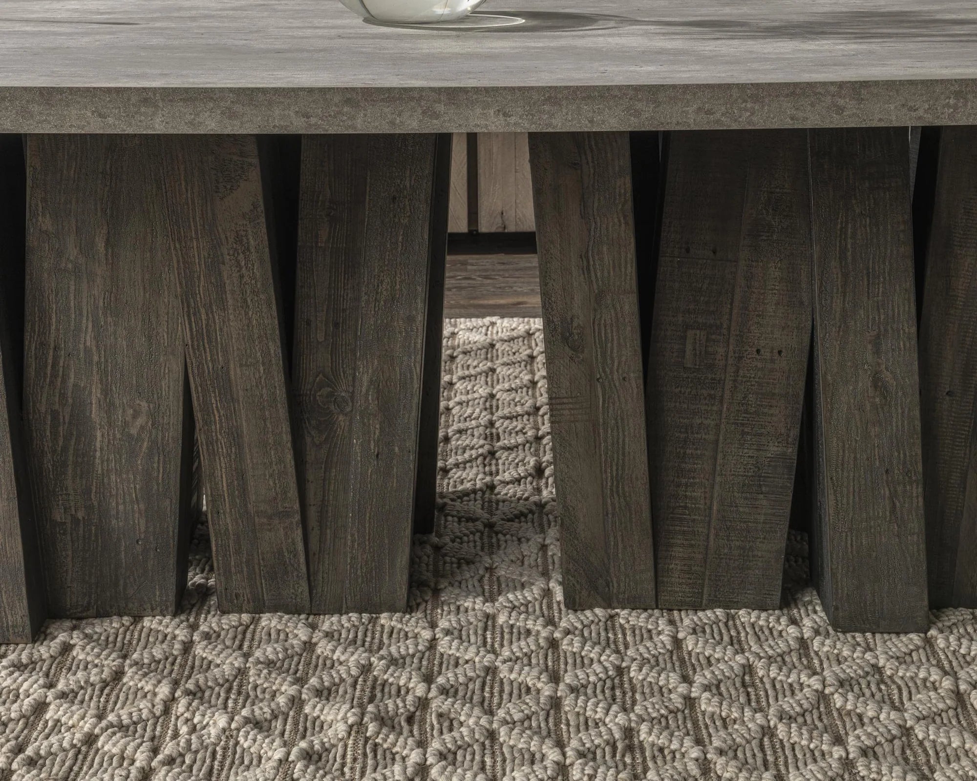 Kindra 94" Rectangle Dining Table - Olive Brown/Antique Gray